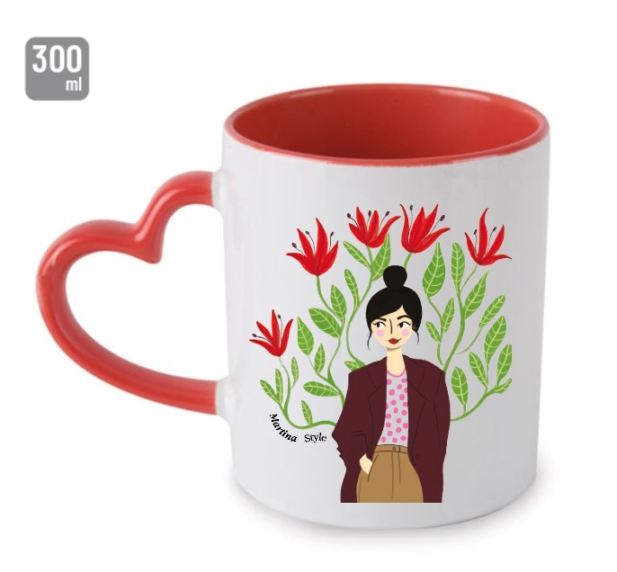 TAZA ASA CORAZÓN Colección Martina